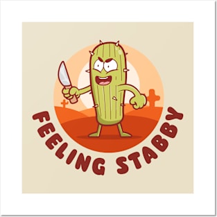 Feeling stabby cactus (on light colors) Posters and Art